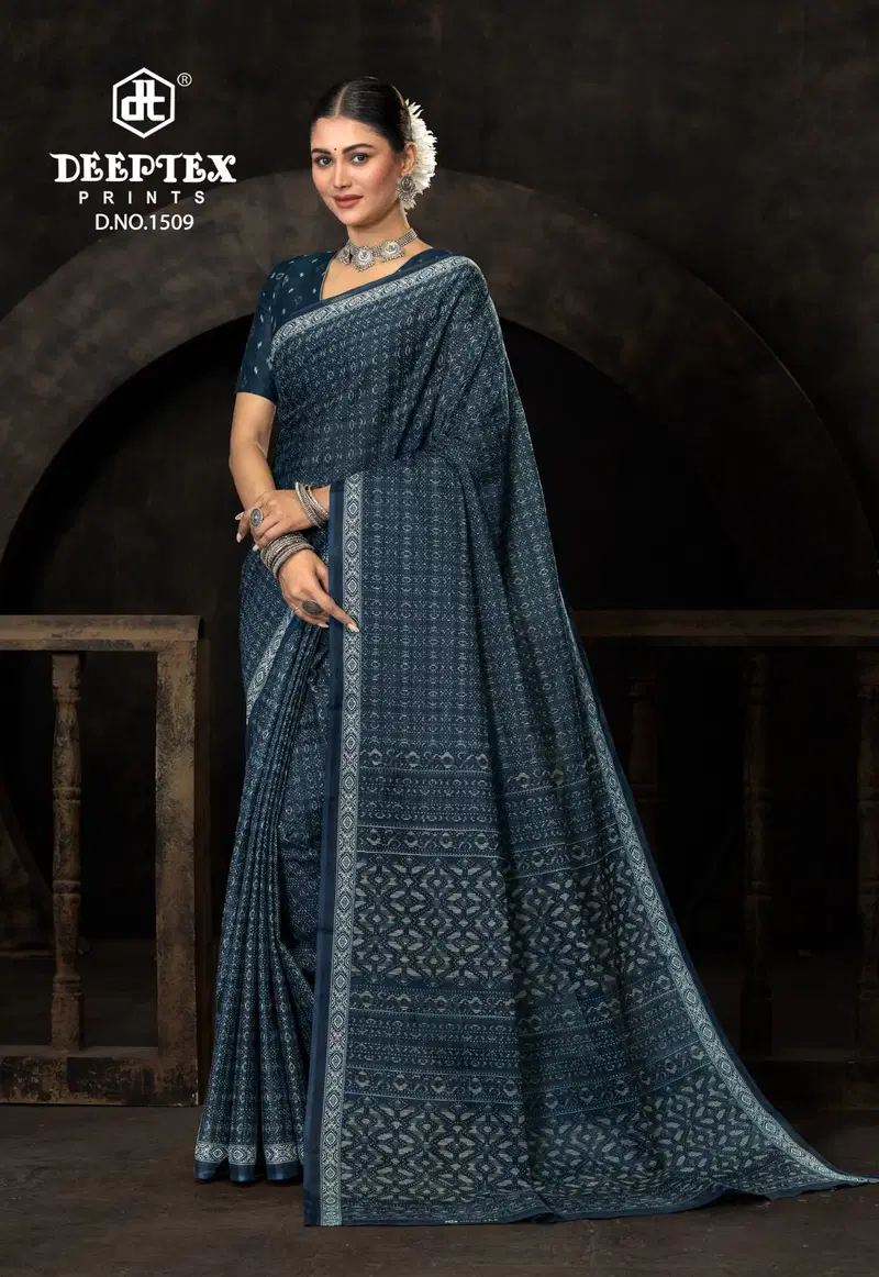 Prime Time Vol 15 By Deeptex Cotton Printed Daily Wear Saree Exporters In India